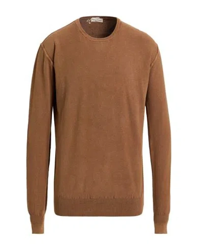 Cashmere Company Man Sweater Brown Size 46 Cotton, Silk