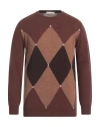 CASHMERE COMPANY CASHMERE COMPANY MAN SWEATER BROWN SIZE 46 WOOL