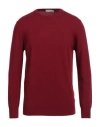 Cashmere Company Man Sweater Burgundy Size 38 Wool, Cashmere In Red