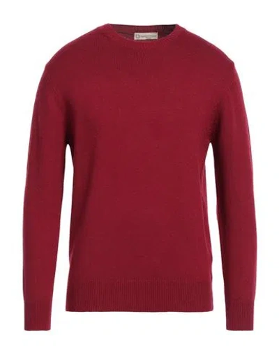 Cashmere Company Man Sweater Burgundy Size 46 Wool, Cashmere In Red