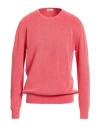 Cashmere Company Man Sweater Coral Size 44 Cotton In Pink