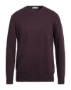 Cashmere Company Man Sweater Plum Size 38 Wool, Cashmere In Purple