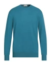 Cashmere Company Man Sweater Green Size 44 Wool, Cashmere, Elastane In Blue