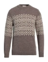 Cashmere Company Man Sweater Khaki Size 44 Wool, Alpaca Wool In Beige