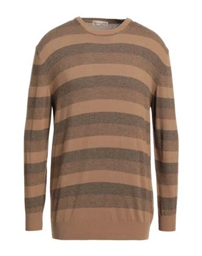 Cashmere Company Man Sweater Khaki Size 48 Wool, Cashmere In Beige