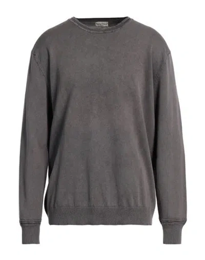 Cashmere Company Man Sweater Lead Size 46 Cotton, Linen In Grey