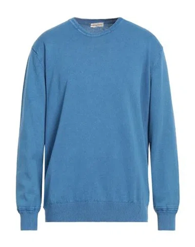 Cashmere Company Man Sweater Light Blue Size 48 Cotton, Linen