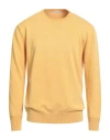 Cashmere Company Man Sweater Marigold Size 44 Cotton, Linen In Yellow