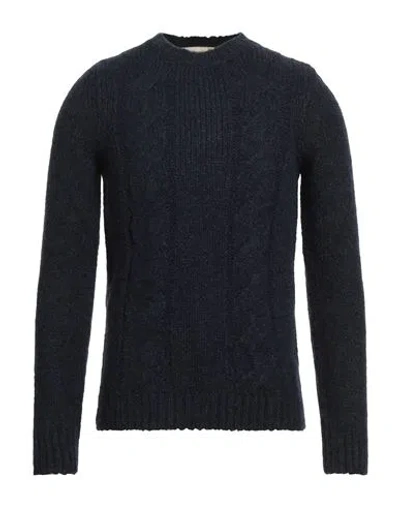 Cashmere Company Man Sweater Midnight Blue Size 36 Wool In Blue
