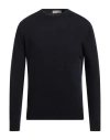 Cashmere Company Man Sweater Navy Size 38 Wool, Cashmere In Navy Blue