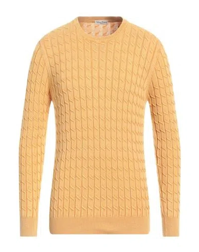 Cashmere Company Man Sweater Ocher Size 38 Cotton In Yellow