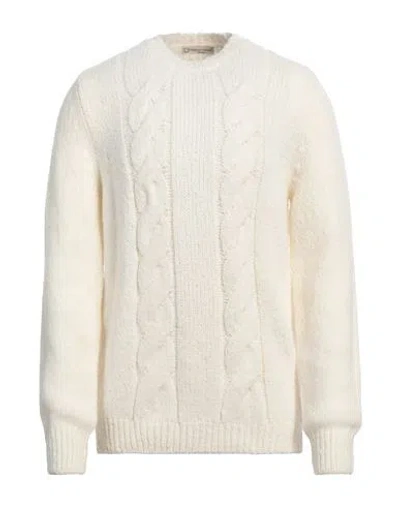 Cashmere Company Man Sweater Off White Size 44 Wool In Off White