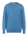 Cashmere Company Man Sweater Pastel Blue Size 40 Cotton