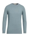 Cashmere Company Man Sweater Pastel Blue Size 36 Wool, Cashmere