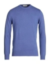 Cashmere Company Man Sweater Purple Size 42 Wool, Cashmere