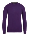 Cashmere Company Man Sweater Purple Size 38 Wool, Cashmere, Elastane In Purple