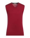 Cashmere Company Man Sweater Red Size 38 Wool, Cashmere, Silk, Nylon In Red