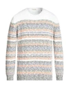 Cashmere Company Man Sweater Rust Size 42 Linen In Red