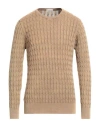 Cashmere Company Man Sweater Sand Size 36 Cotton In Beige