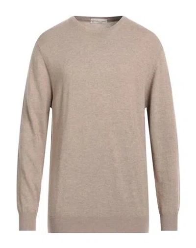 Cashmere Company Man Sweater Sand Size 46 Wool, Cashmere In Beige