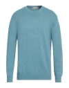 Cashmere Company Man Sweater Sky Blue Size 46 Wool, Cashmere