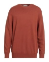 Cashmere Company Man Sweater Tan Size 48 Wool, Cashmere In Brown