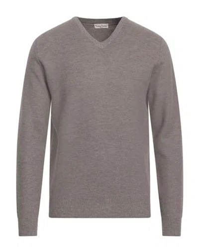 Cashmere Company Man Sweater Taupe Size 36 Cashmere, Wool In Grey