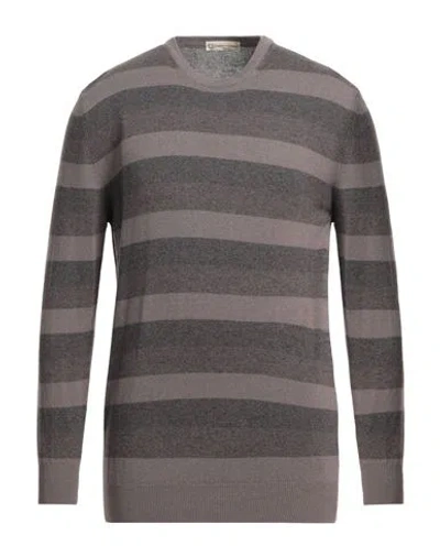 Cashmere Company Man Sweater Taupe Size 48 Wool, Cashmere In Grey