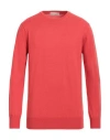 Cashmere Company Man Sweater Tomato Red Size 42 Wool, Cashmere