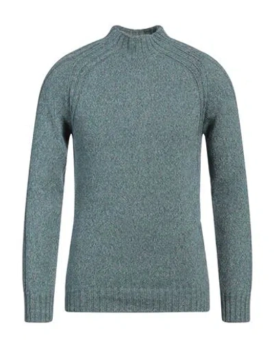 Cashmere Company Man Sweater Turquoise Size 42 Wool In Blue