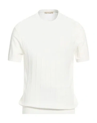 Cashmere Company Man Sweater White Size 40 Cotton, Linen