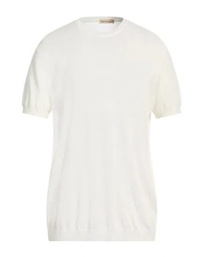 Cashmere Company Man Sweater White Size 40 Cotton, Linen