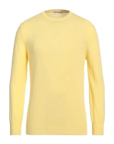 Cashmere Company Man Sweater Yellow Size 44 Cotton