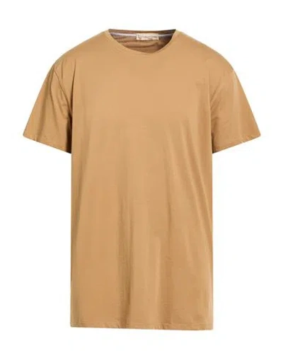 Cashmere Company Man T-shirt Khaki Size 48 Cotton In Brown