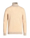 Cashmere Company Man Turtleneck Beige Size 46 Geelong Wool