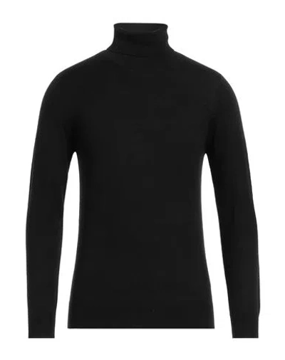 Cashmere Company Man Turtleneck Black Size 46 Wool, Cashmere, Silk, Nylon In Black