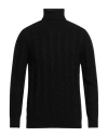 Cashmere Company Man Turtleneck Black Size 40 Wool, Cashmere