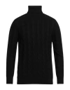 Cashmere Company Man Turtleneck Black Size 36 Wool, Cashmere