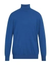Cashmere Company Man Turtleneck Bright Blue Size 46 Wool, Cashmere, Elastane