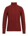 Cashmere Company Man Turtleneck Brown Size 46 Acrylic, Wool, Polyester