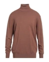 Cashmere Company Man Turtleneck Brown Size 46 Wool, Cashmere, Elastane