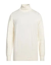 Cashmere Company Man Turtleneck Cream Size 44 Wool, Cashmere In White