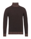 Cashmere Company Man Turtleneck Dark Brown Size 38 Geelong Wool