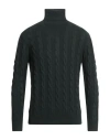 Cashmere Company Man Turtleneck Dark Green Size 36 Wool, Cashmere