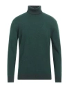 Cashmere Company Man Turtleneck Emerald Green Size 42 Geelong Wool In Green