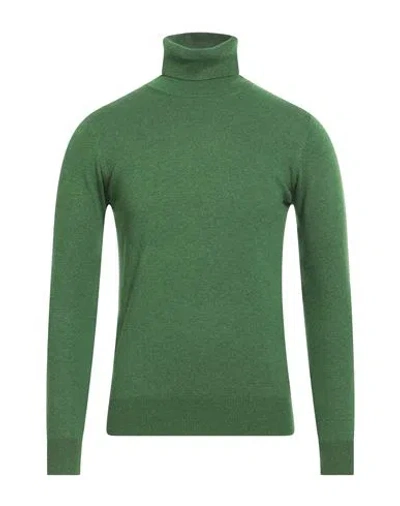 Cashmere Company Man Turtleneck Green Size 36 Wool, Cashmere In Green