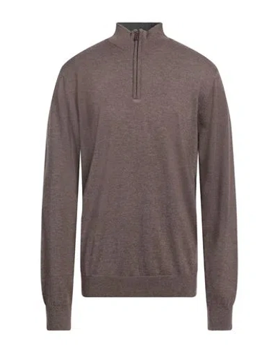 Cashmere Company Man Turtleneck Khaki Size 46 Wool, Cashmere, Silk, Nylon In Beige