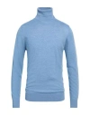 Cashmere Company Man Turtleneck Light Blue Size 40 Wool, Cashmere, Silk, Nylon