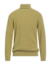 Cashmere Company Man Turtleneck Light Green Size 36 Wool, Polyamide