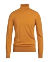 Cashmere Company Man Turtleneck Mustard Size 42 Wool, Cashmere, Silk, Nylon In Yellow
